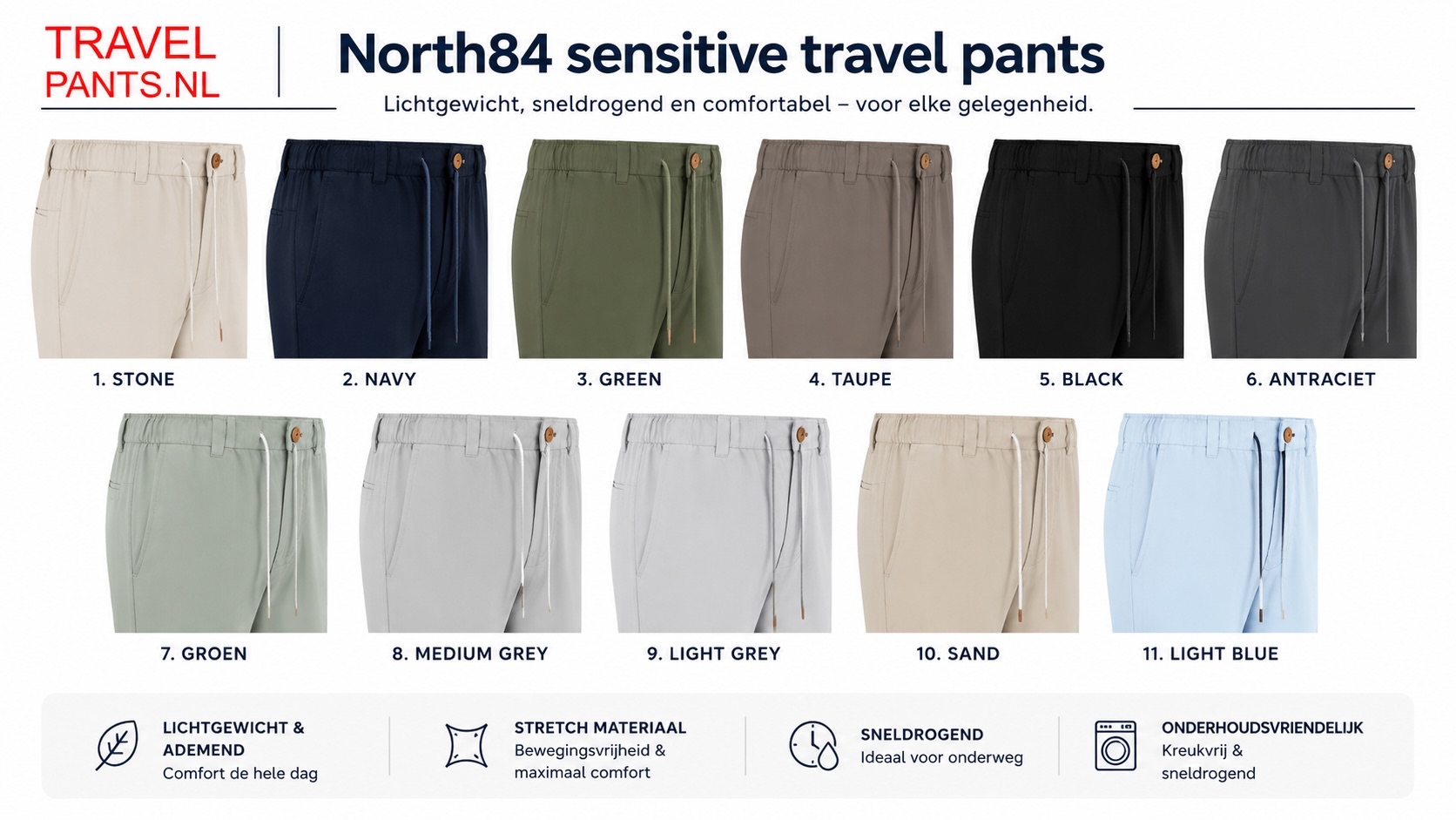 North84 sensitive travel pants