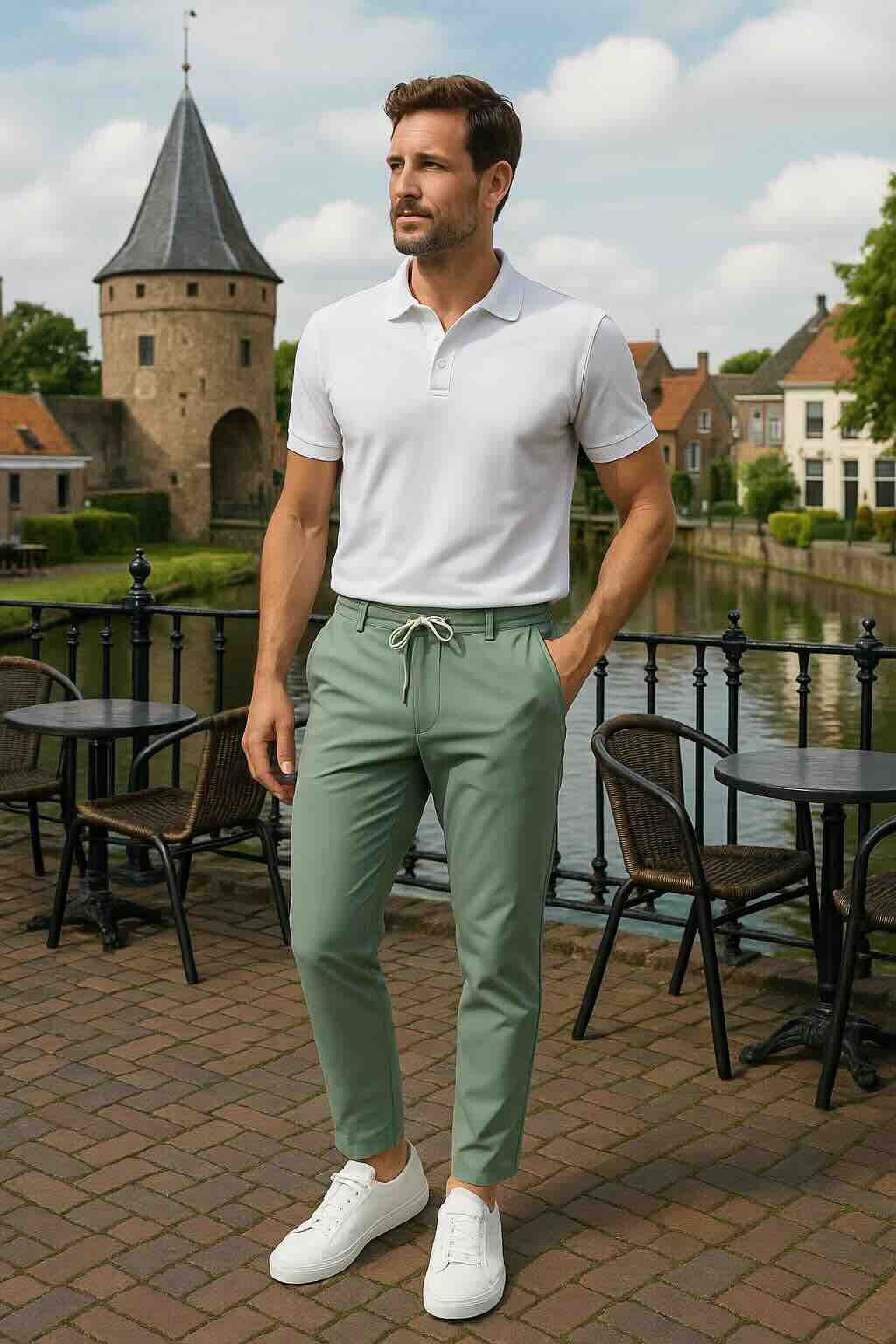 Stijlvolle man in North84 travel pants – moderne look met stretchcomfort