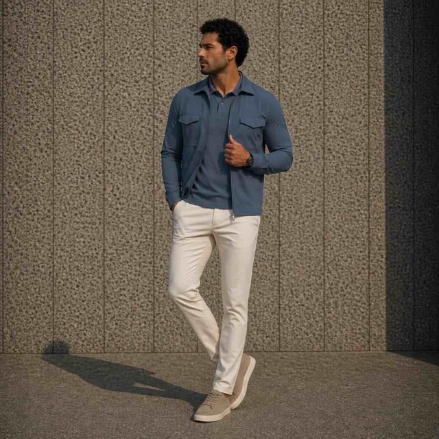 Mi-Piace travel overshirt blauw