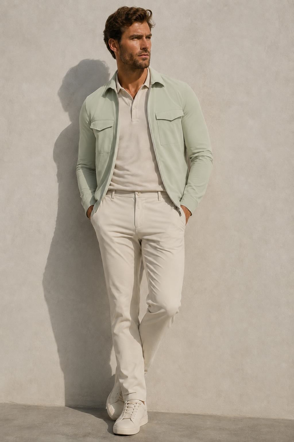 Stijlvolle man in mi piace travel jack – moderne look met stretchcomfort