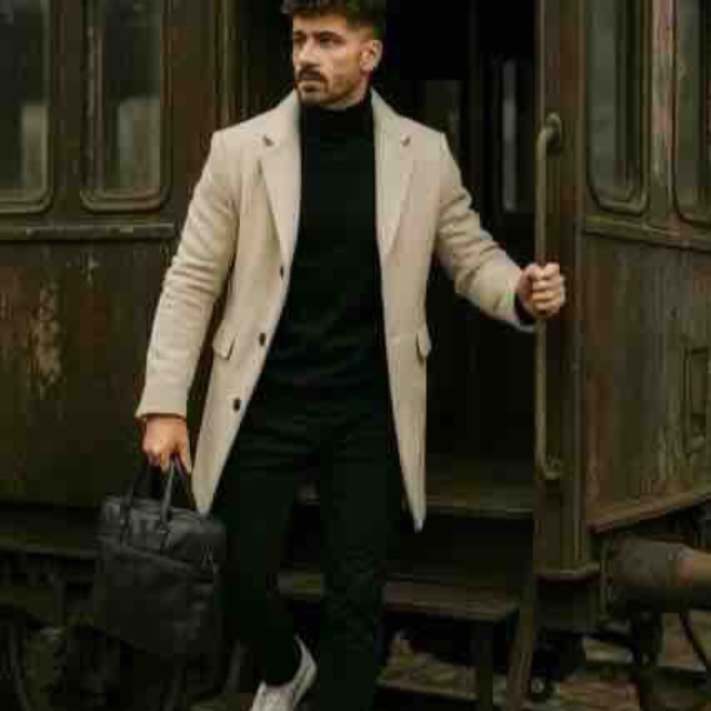 Man in zwarte north84 travel pants bonded in de kleur zwart