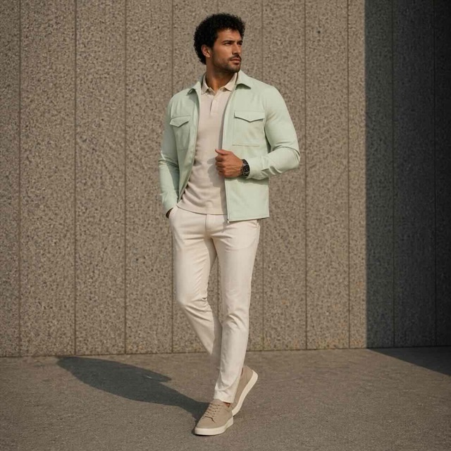 Mi-Piace travel overshirt mint