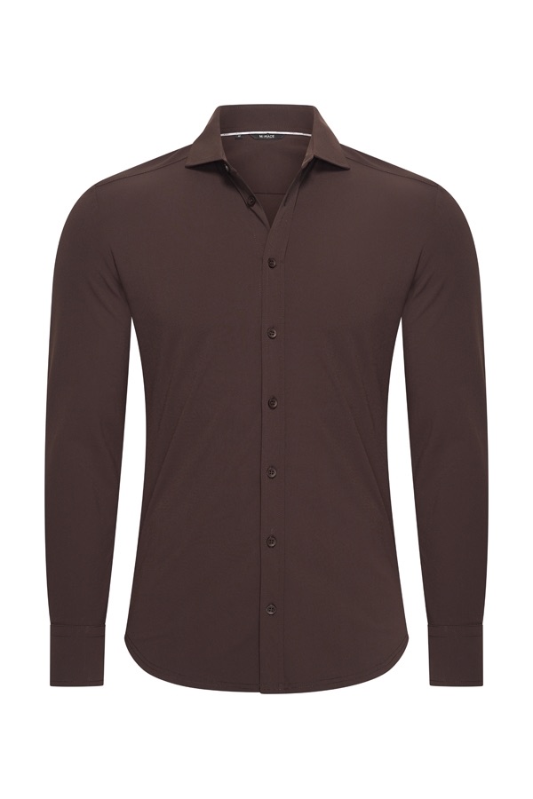 Mi-Piace travel shirt bruin