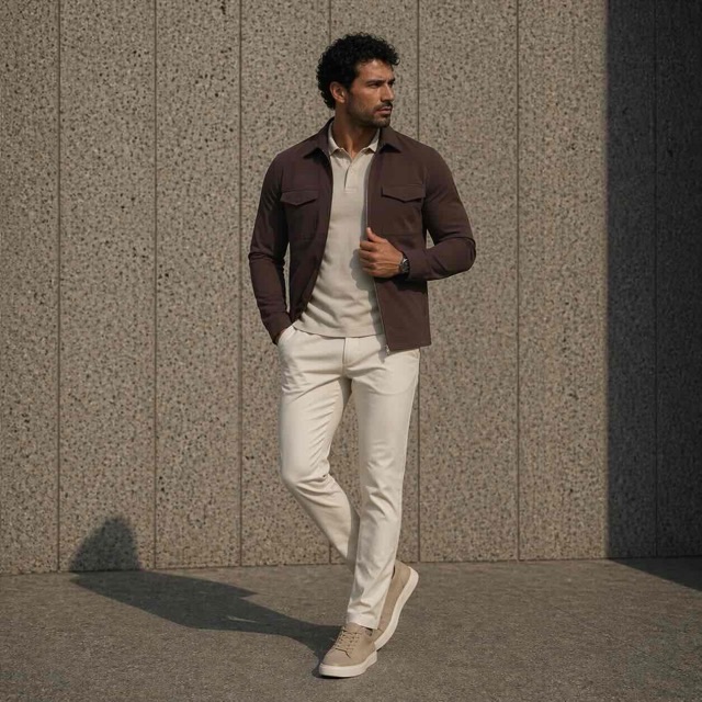 Mi-Piace travel overshirt bruin