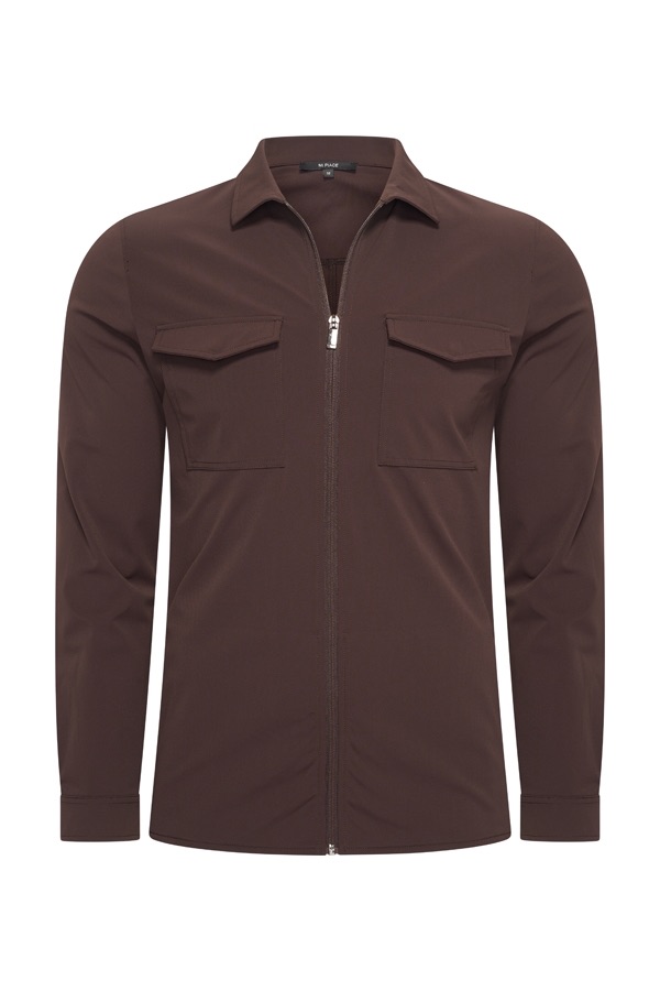 Mi-Piace travel overshirt bruin
